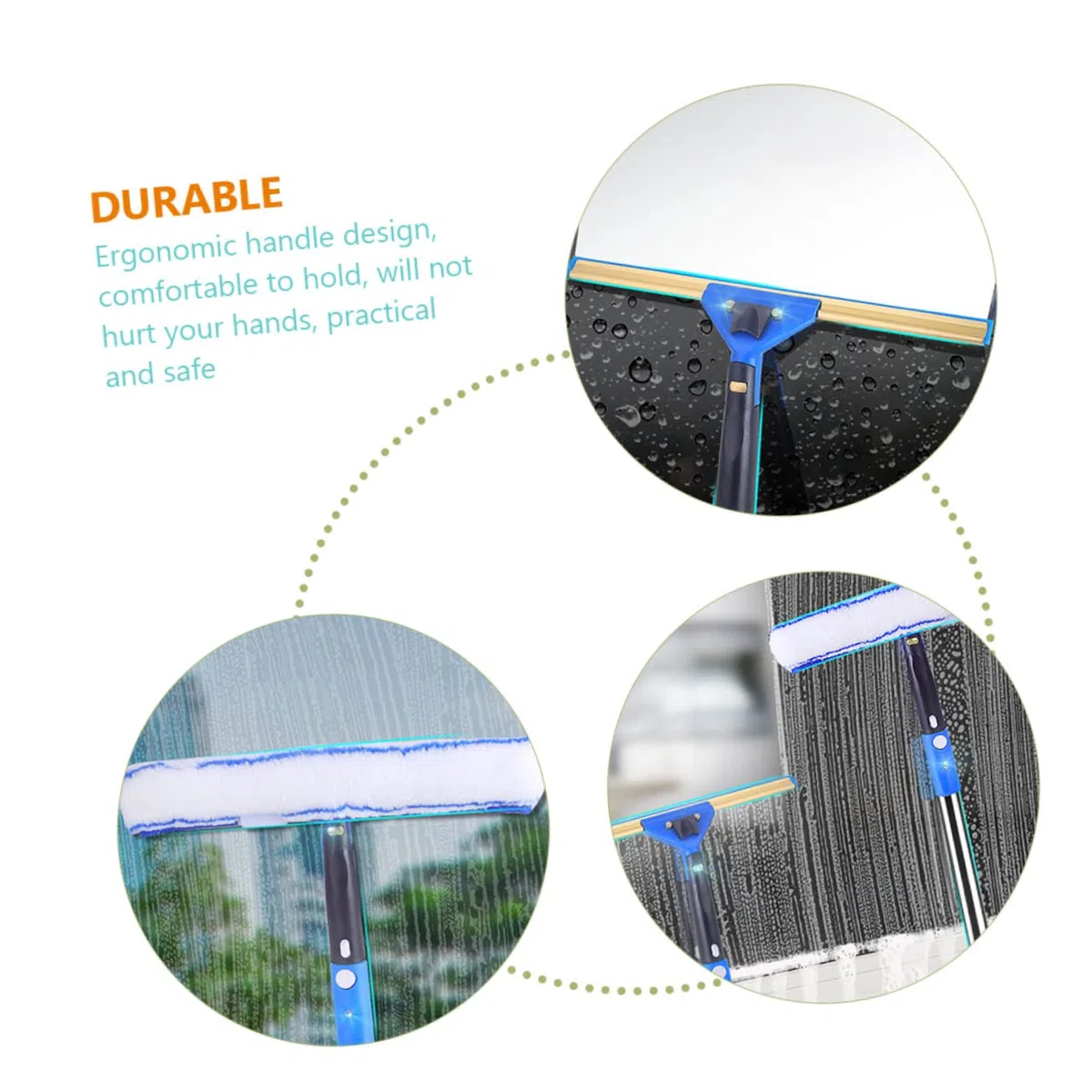 1Juego Limpiador Microfibra Extensible para Ducha y Automóvil para Baños y Superficies de Azulejos Herramienta Práctica Poste