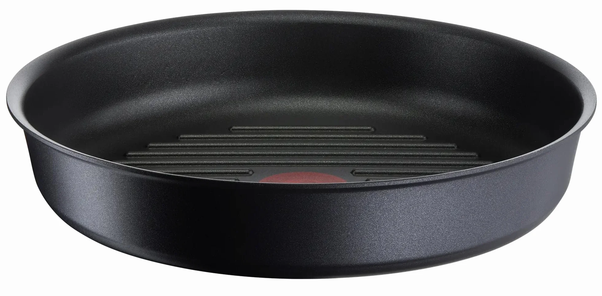 Tefal Ingenio - Sartén grill 26 cm, inducción, revestimiento antiadherente, aluminio fundido apilable, apto para lavavajillas, Eco Resist L8584004, Negro, antiadherente