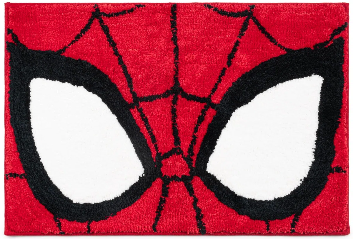 Jay Franco Marvel Spiderman - Alfombrilla de baño suave y antideslizante, 51 x 77 cm, alfombra de felpa para baño