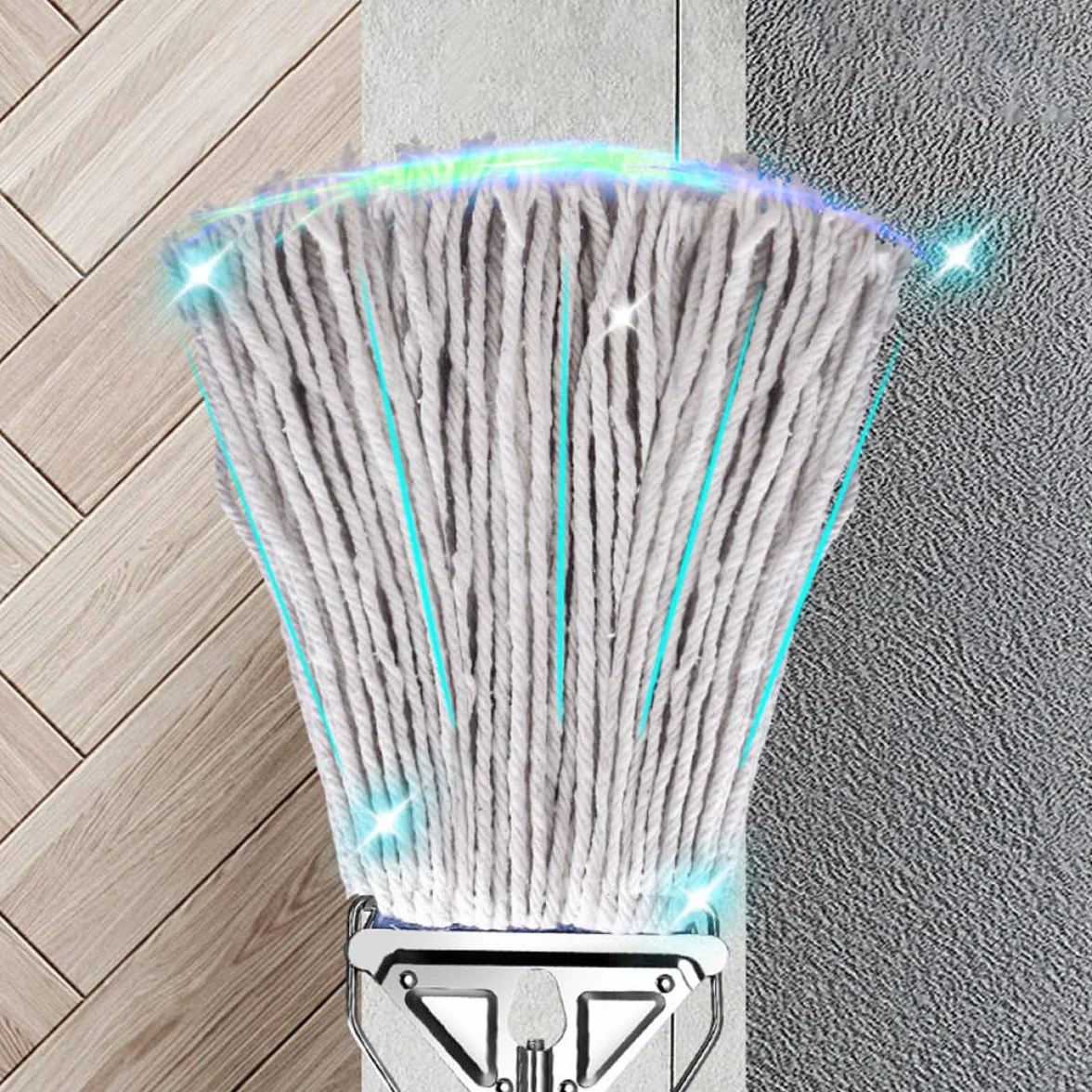 Artibetter Fregona de Algodón y Diseño sin Mango de Aleación de para Limpieza de Suelos de Azulejos y Madera para Uso Hogar