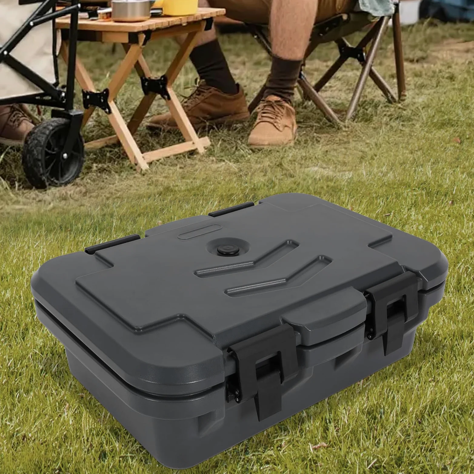 Recipiente aislante, 15,85 QT, 8 h, compatible con GN | Caja térmica para catering, 63 x 44 x 21 cm, para gastronomía y picnic