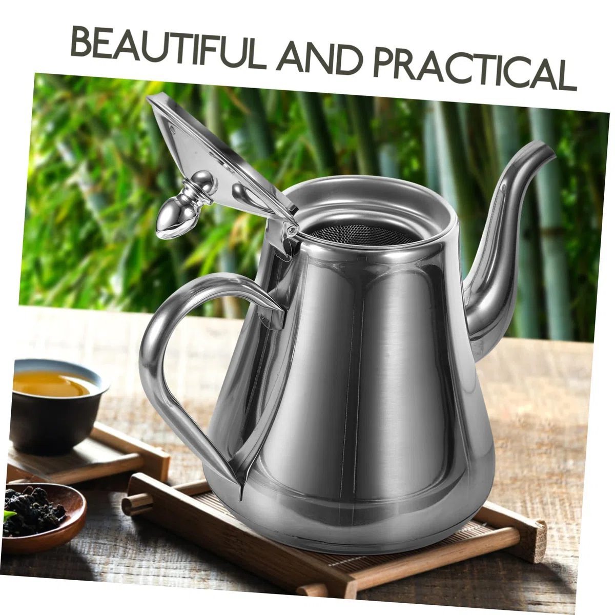 Tetera De Acero Inoxidable Infusor Interior Tetera Hogar y Cocina Para Preparar Infusiones De Té
