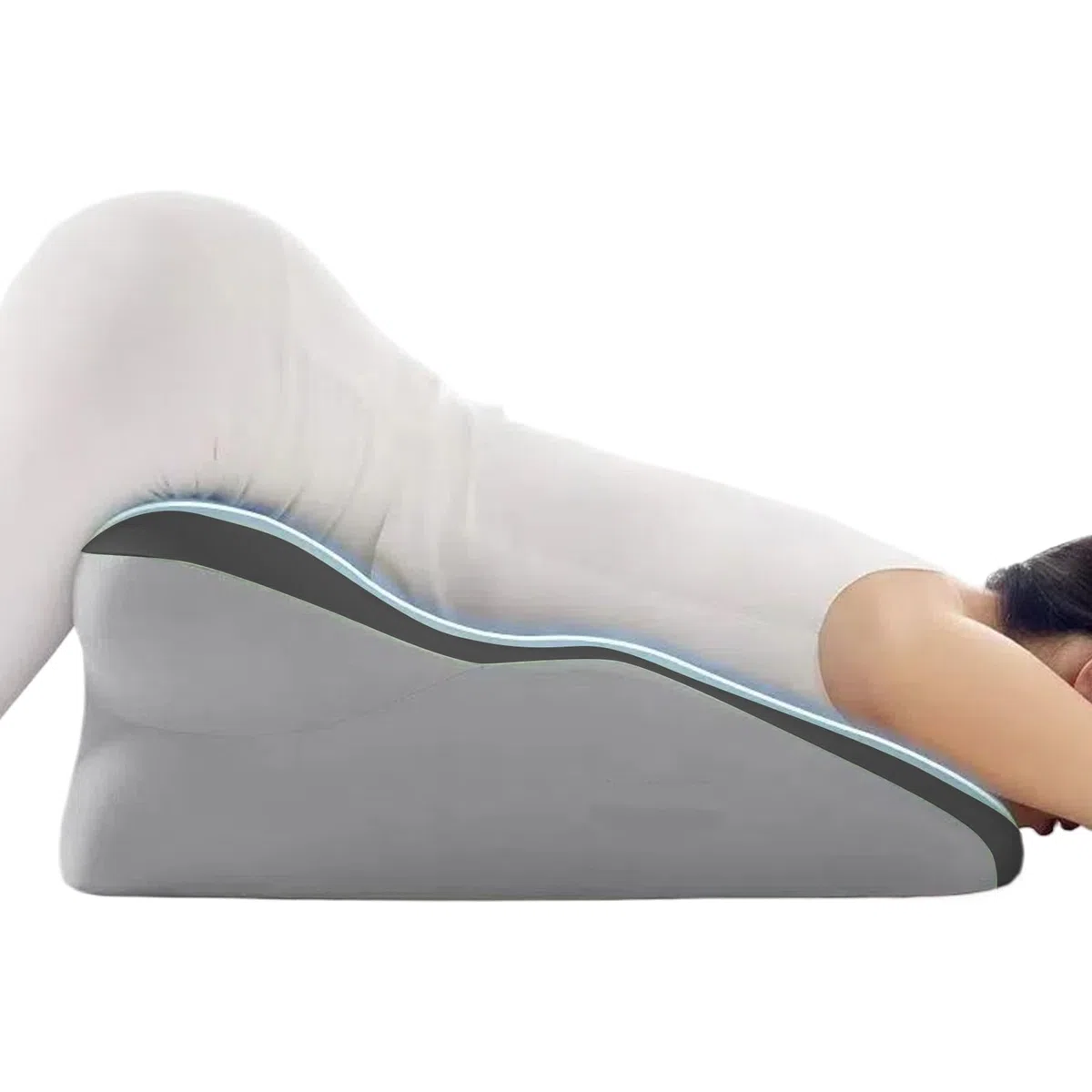 Almohada Cuña Cama Cojín De Espuma Viscoelástica, Soporte De Cuello Y | Almohada Cuña Ergonómica para Dormir Adultos Ayuda Para Dormir, Reflujo Ácido, Ronquidos