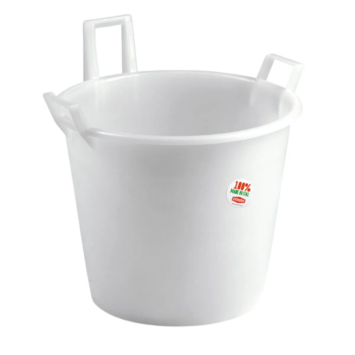 Stefanplast Mastillo de 3 asas de poliéster, blanco, 45 l, 50 cm, Polyethylene