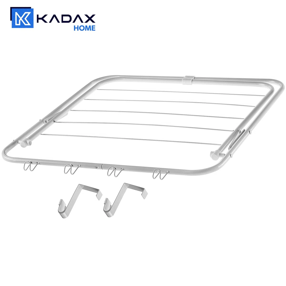KADAX Tendedero para colgar sobre la puerta, secadora de metal plegable, para colgar ropa y toallas, estante de secado