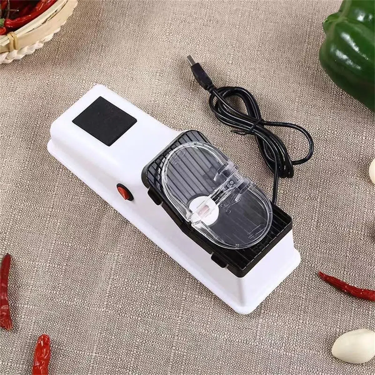Afilador de cuchillos eléctrico Surudoisharp Pro, afilador eléctrico de cuchillos Prosharpen con 5 segundos para afilado rápido, afilador profesional multifuncional con cubierta protectora (1)