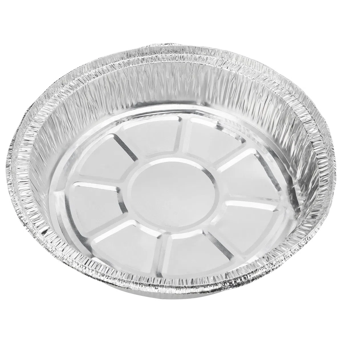 Paquete de 40 bandejas de papel de aluminio de 8 pulgadas con tapas de papel, bandejas redondas de papel de aluminio de 900 ml, recipientes redondos de papel de aluminio, bandejas de hornear