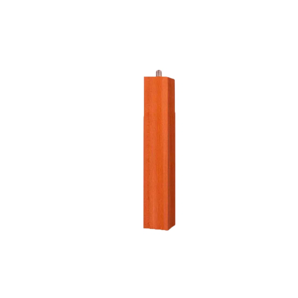 Miroytengo Juego de 4 Patas Cuadradas 25 cm para Somier o Base Tapizada con Rosca y Sistema Antiruido de Madera en Color Cerezo