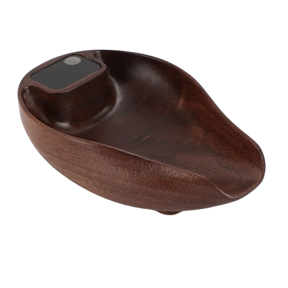 Fdit Báscula de té de Madera, Báscula de Cocina Elegante Recargable Color Nogal Digital Coffee Steelyard para Verter sobre café y Hornear