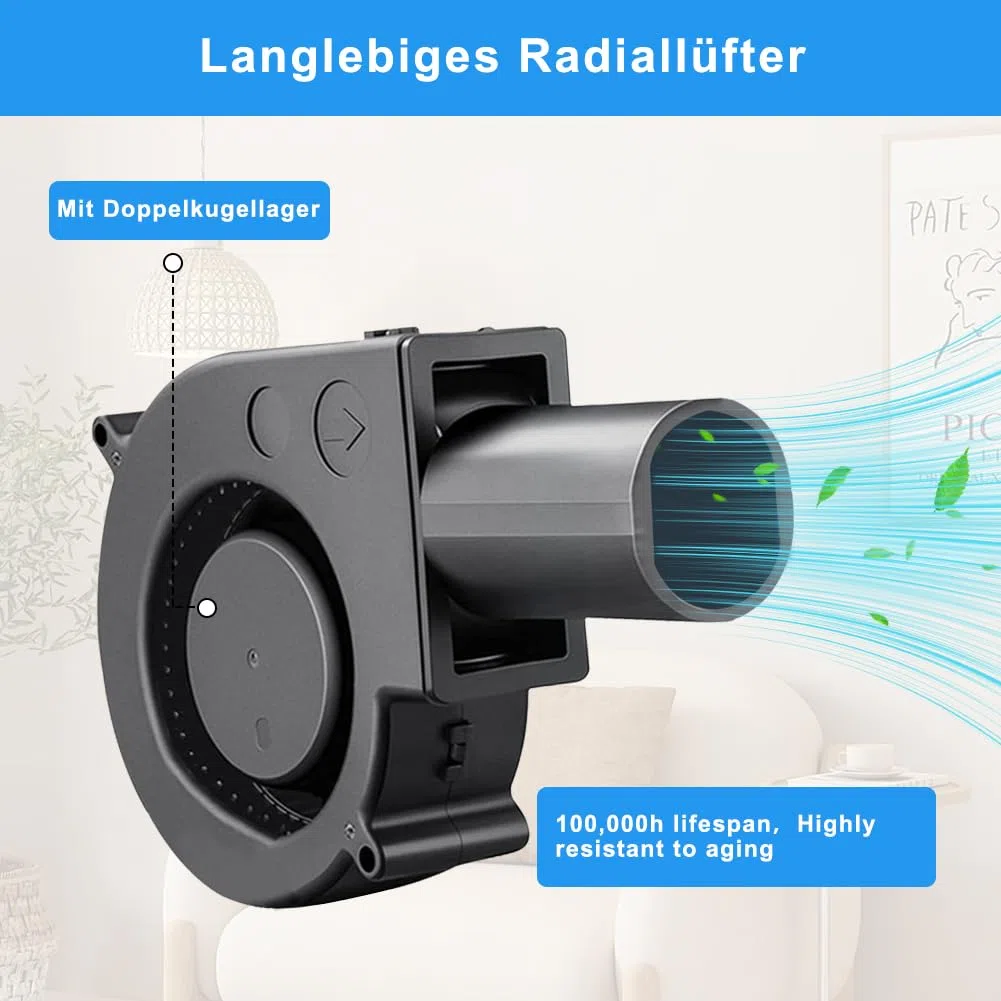 Ventilador de 150 m³/h, 230 V, con regulador de velocidad, ventilador radial AC con regulador, turbina para aparatos de calefacción, barbacoa, picnic, refrigeración para electrodomésticos,