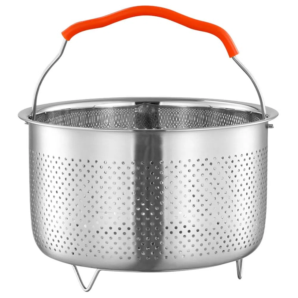 Healvian Cesta de vapor de acero inoxidable, Vaporera para Olla, 3.5 L de verduras, inserto de vapor de metal, colador de frutas, colador para eléctrica