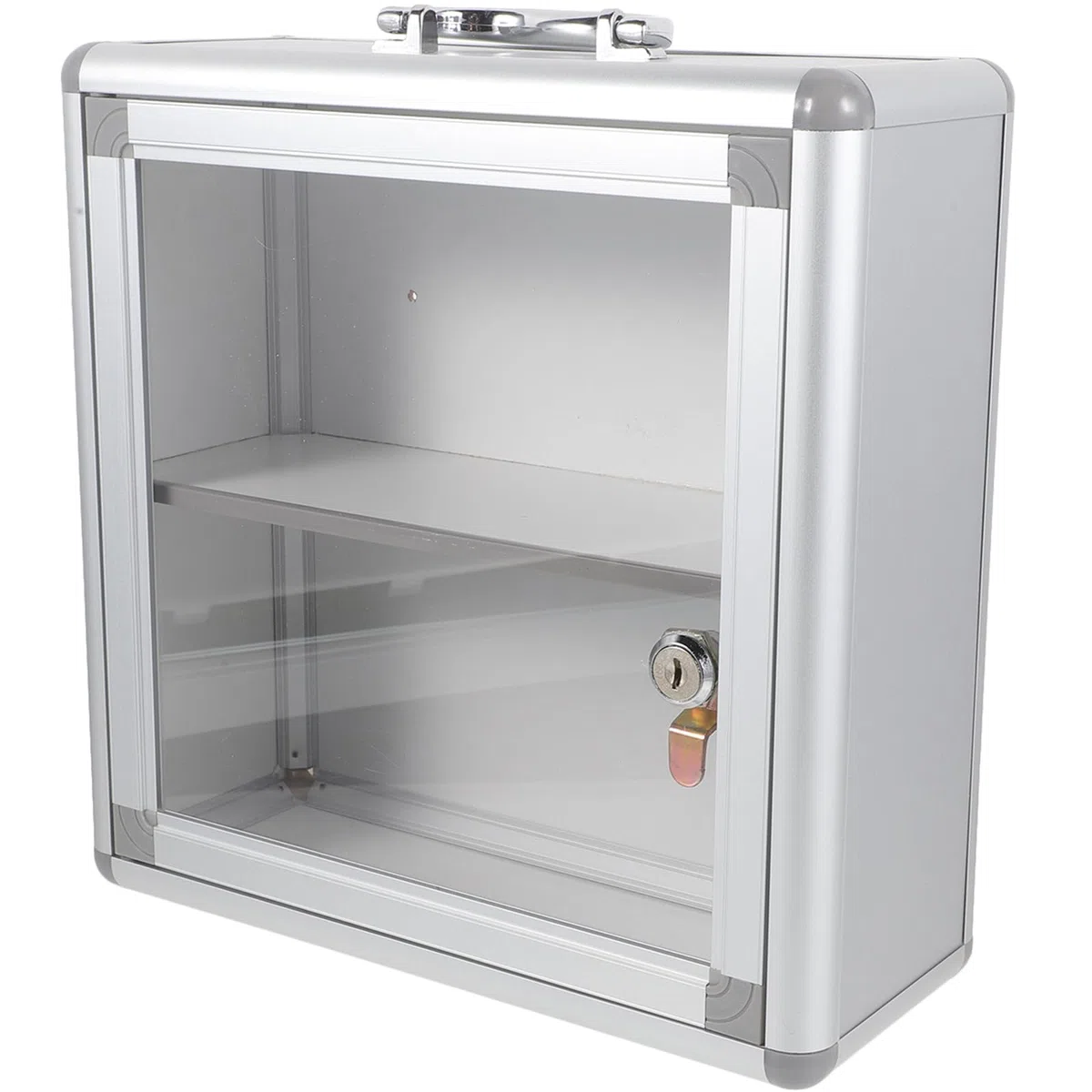 Veemoon Botiquín de Primeros Auxilios Pequeño para Colgar en Pared, Caja de Medicamentos Cerradura, Estuche Vacío Resistente, Contenedor Multiusos para Hogar y Oficina, Organizador