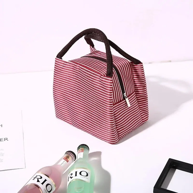 Bolsa de Almuerzo para Mujer Bolsa isotérmica Bolsas térmicas de Alimentos empaquetados Bolsa térmica Bolsa de Almuerzo para niños Bolsa de refrigerador (Color: Cian) (Caqui)