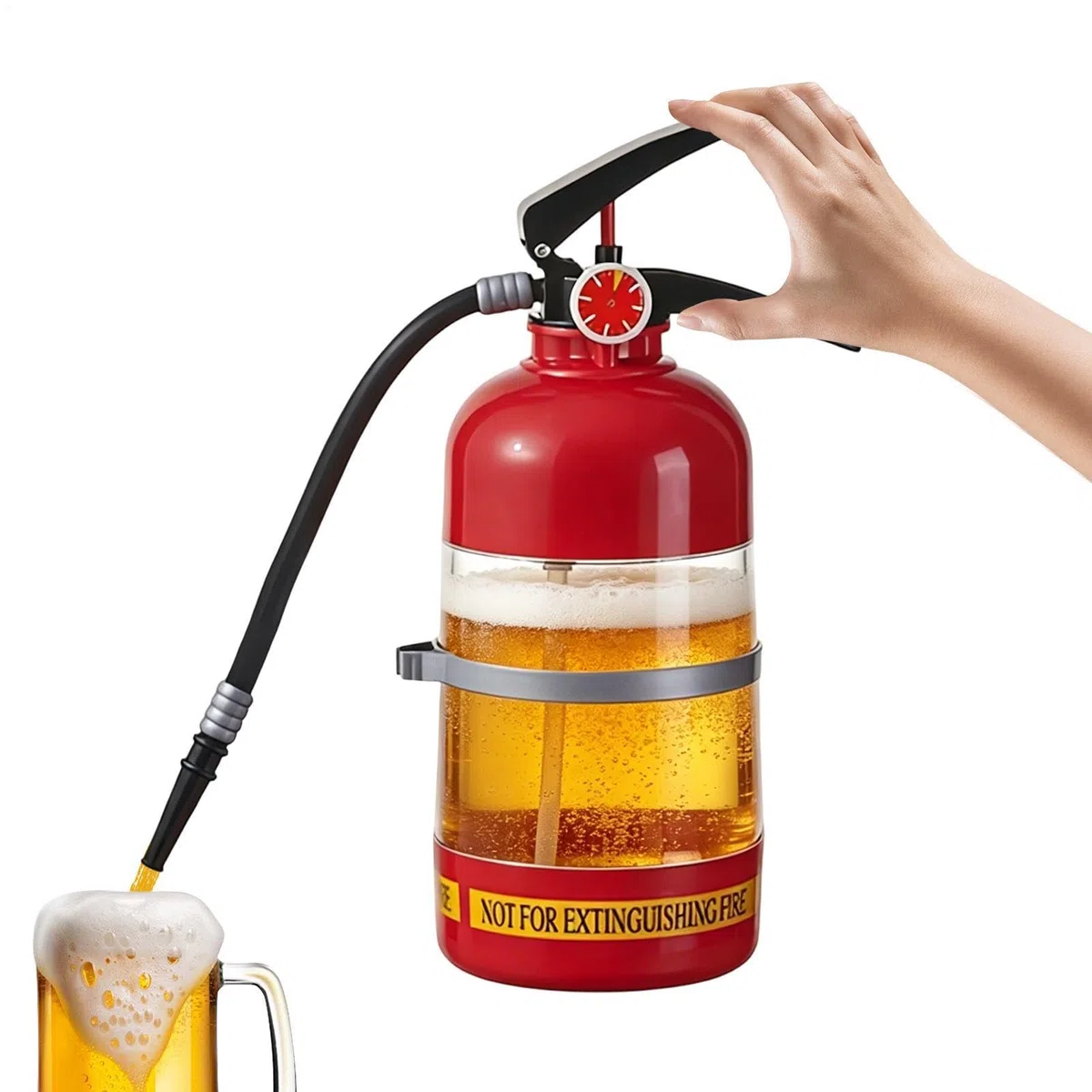 Dispensador de cerveza para bar, extintor de incendios, dispensador de bebidas frías, para camareros, mujeres, hombres, hogar, oficina, fiestas, restaurante, cafetería, barbacoa, reunión, boda, picnic