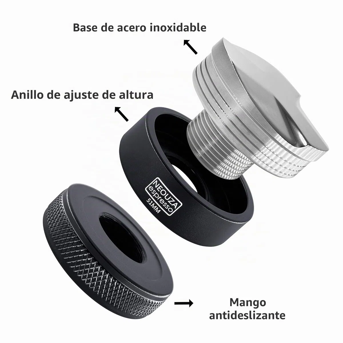 NEOUZA Distribuidor de café, herramienta de distribución de café, distribuidor de café (51mm)