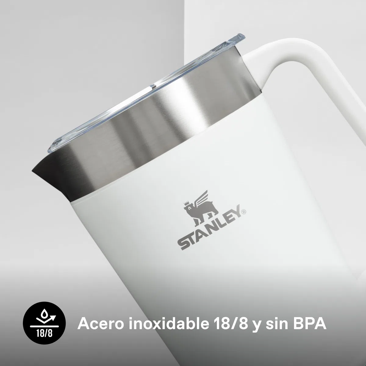 Stanley 1913 Stay Chill Jarra 1.9L - Mantiene 8 Horas Fría - Hielo Hasta 29 Horas - Sin BPA - Doble Pared de Espuma - Apta para Lavavajillas - Asa Resistente - Frost