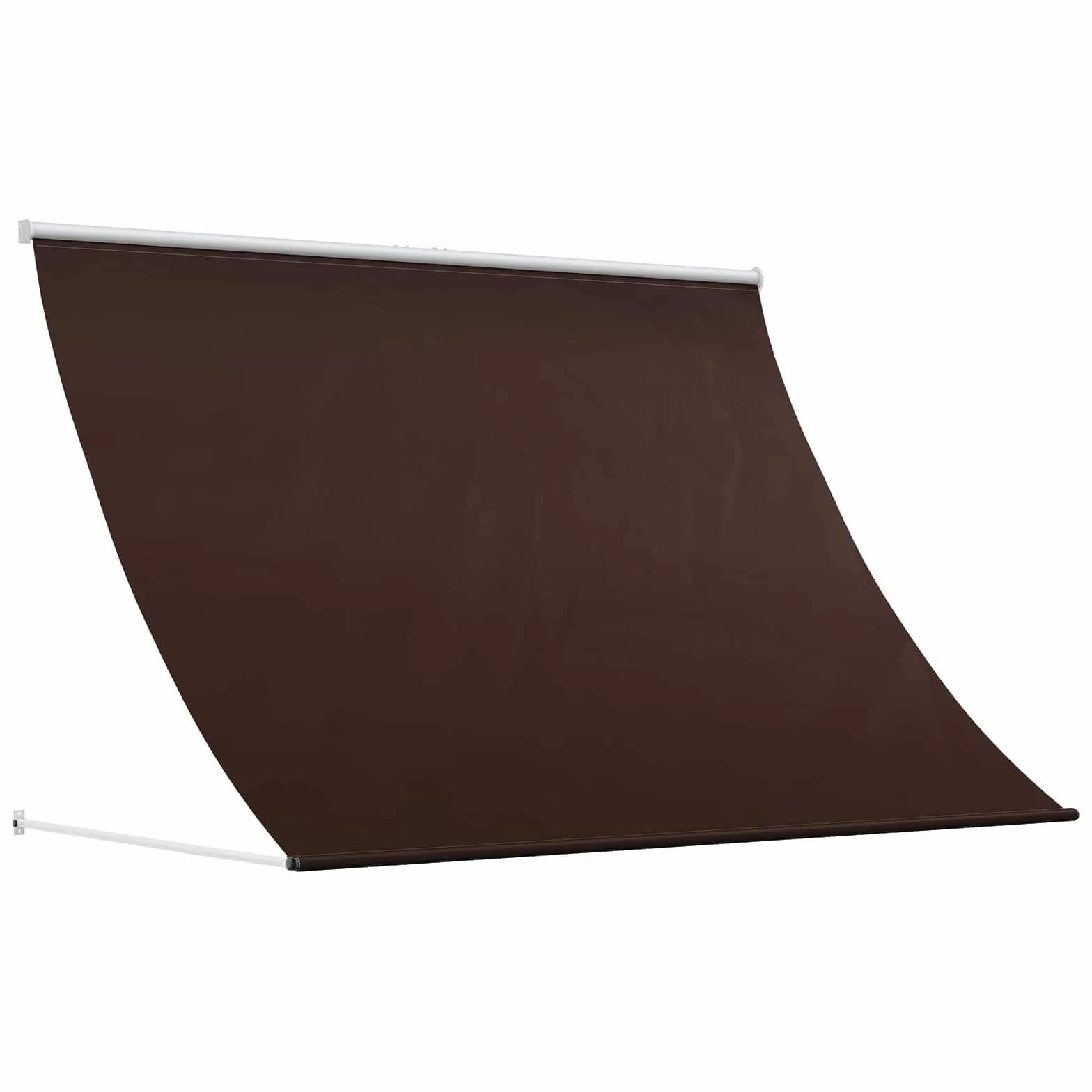 Toldo Marrón 400 x 150 cm | Altura y ángulo ajustables, poliéster 180 g/m2 con revestimiento de PU, marco de acero, impermeable