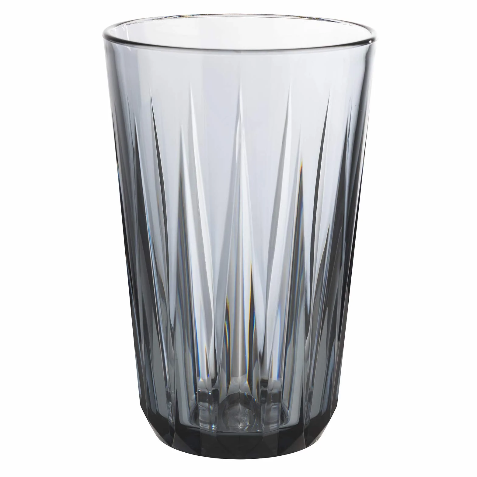 Juego de 6 vasos de plástico Tritan de 0,3 litros, sin BPA, aspecto de cristal, irrompibles, reutilizables y aptos para lavavajillas, 300 ml, color gris