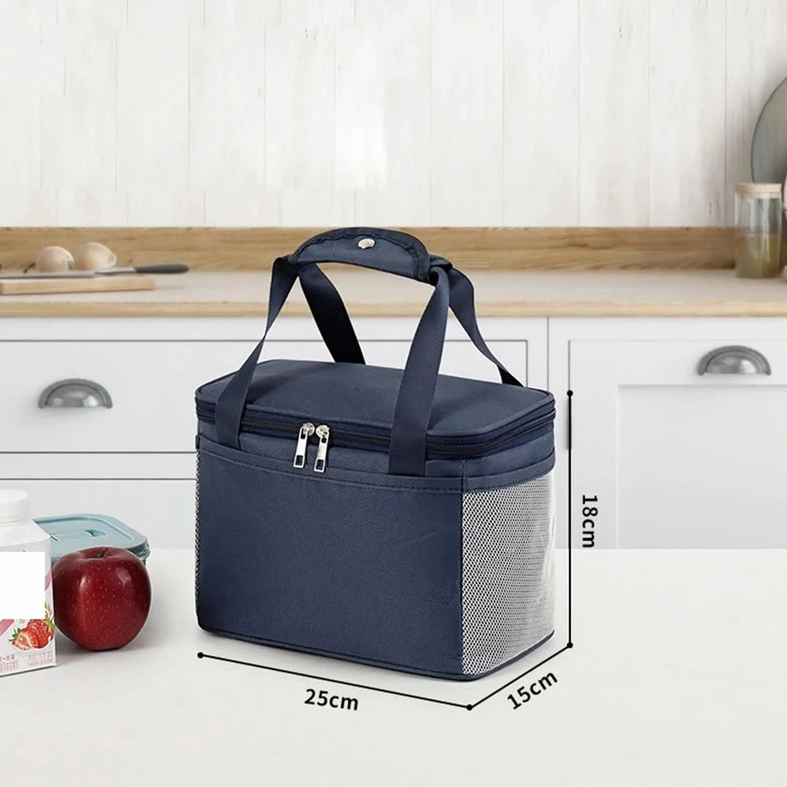 Bolsa de almuerzo portátil, caja térmica for alimentos, refrigerador oficina impermeable, aislada, 2 uds