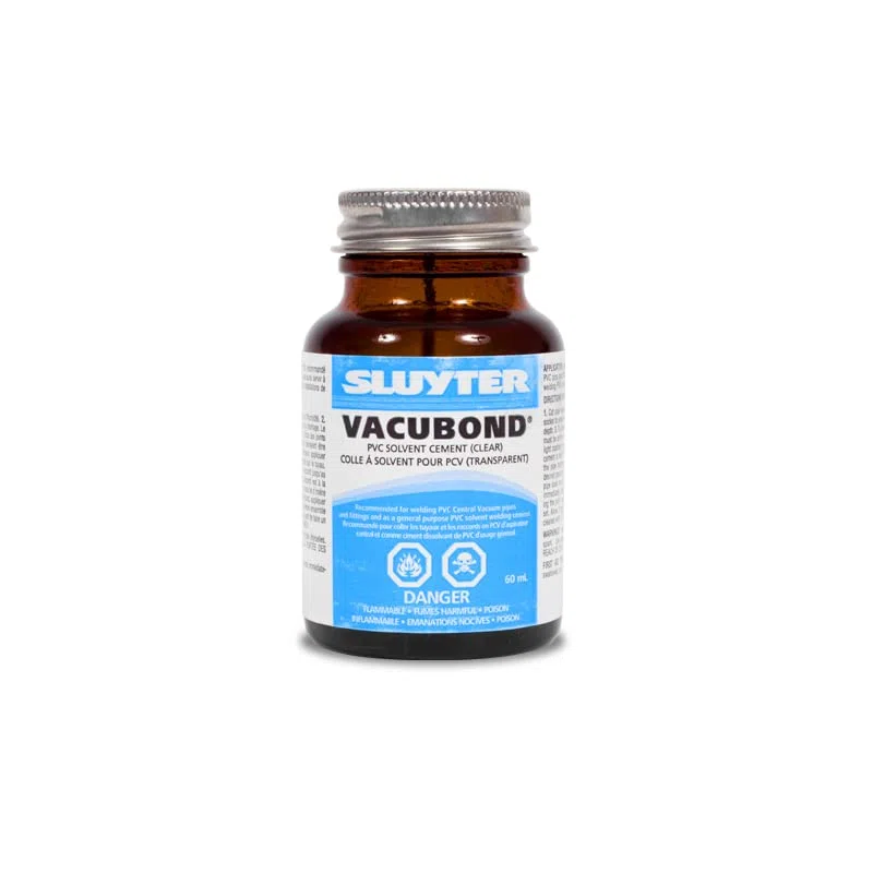 Pegamento especial para aspiradora centralizada PVC VACUBOND 60 ml – Tubería de aspiración centralizada – Antiestático – Diam. 51 mm. Compatible con todas las marcas