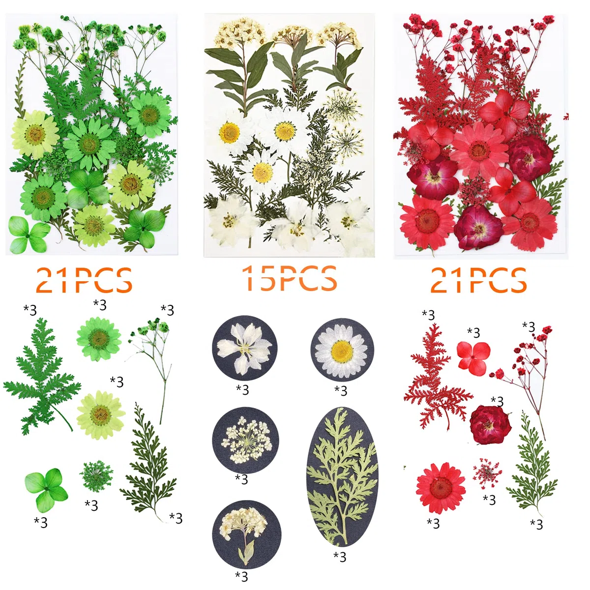 Cayway 173 Pz Naturales Flores Prensadas Secas, Hojas Prensadas Secas Naturales con Pinzas, Flores Secas Reales para Resina para Resina Scrapbooking, Joyería de Resina Epoxi