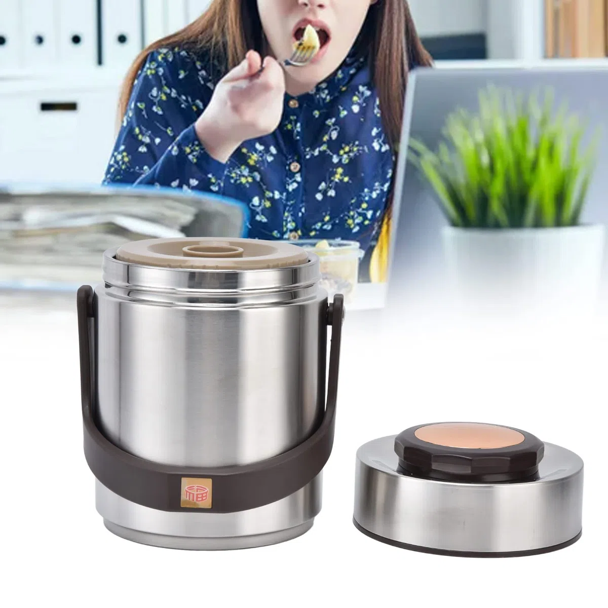 Fiambrera De Gran Capacidad De 1500 Ml, Fiambrera Al Vacío De Acero Inoxidable Contenedor De Alimentos Con Aislamiento Tarro De Comida Contenedor Portátil Fiambrera Con Aislamiento Para Adultos