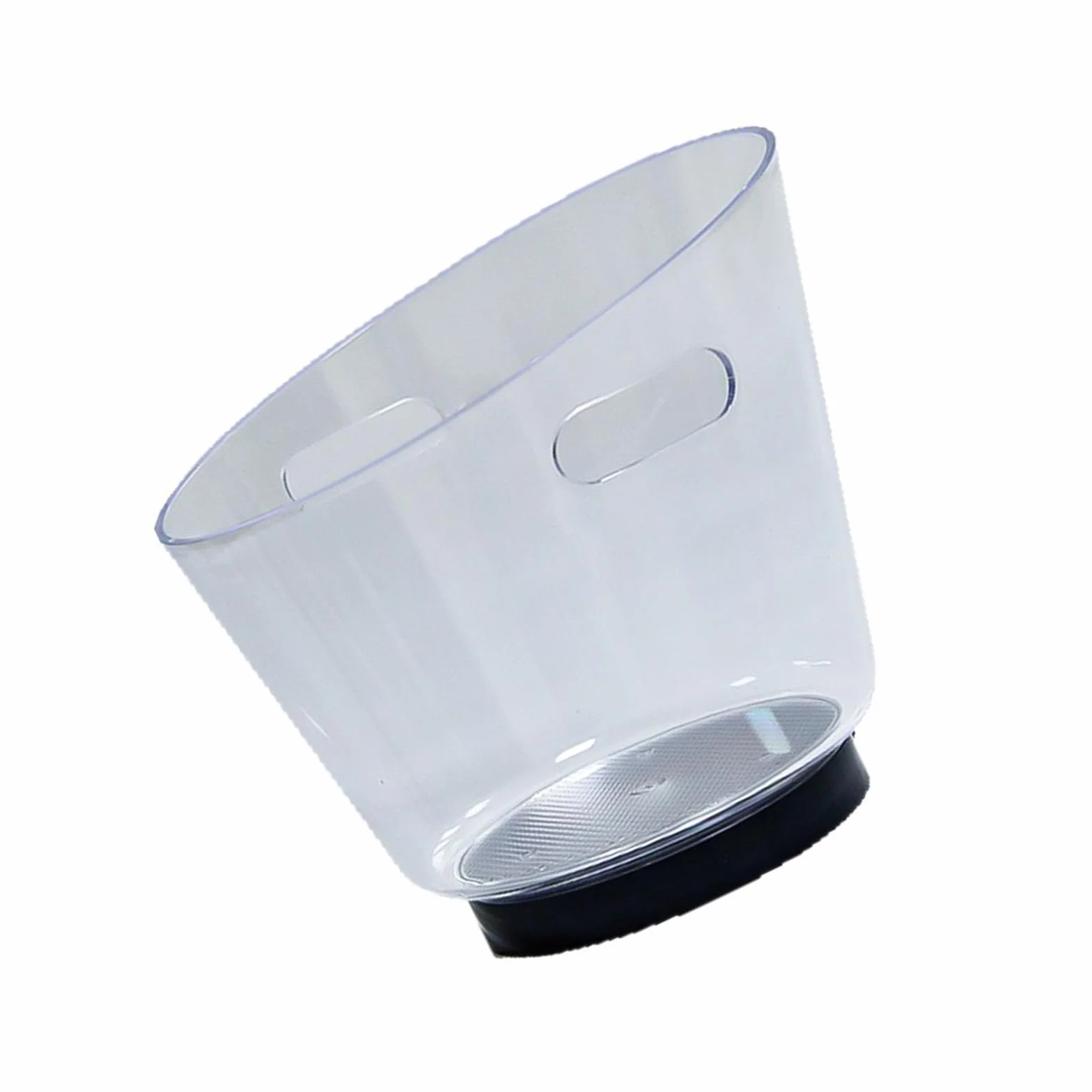 Cubos enfriadores de champán de 6 litros con dos asas, diseño transparente brillante, enfriador de bebidas para fiestas y uso al aire libre, accesorios para el hogar y el club