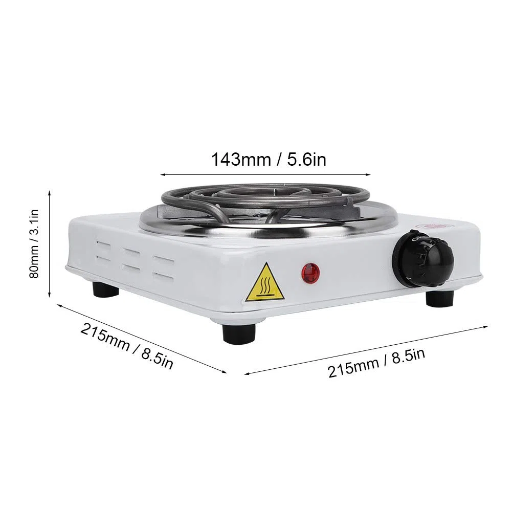 Tyenaza Placa Calefactora Eléctrica Pequeña, 220V 1000W Cocina Electrica Portatil, Estufa de Encimera Eléctrica Portátil, Cocina Casera Calentador de Café, para La Propiedad de la Cocina Camping Viaje