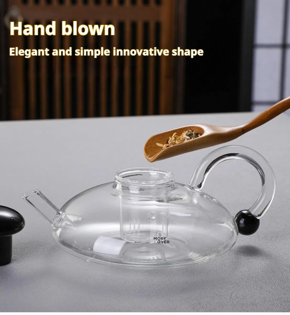 Tetera de 700 ml, juego de tetera de vidrio calentable, con infusores, para té suelto, tetera de cristal (1 olla + 2 tazas de té)