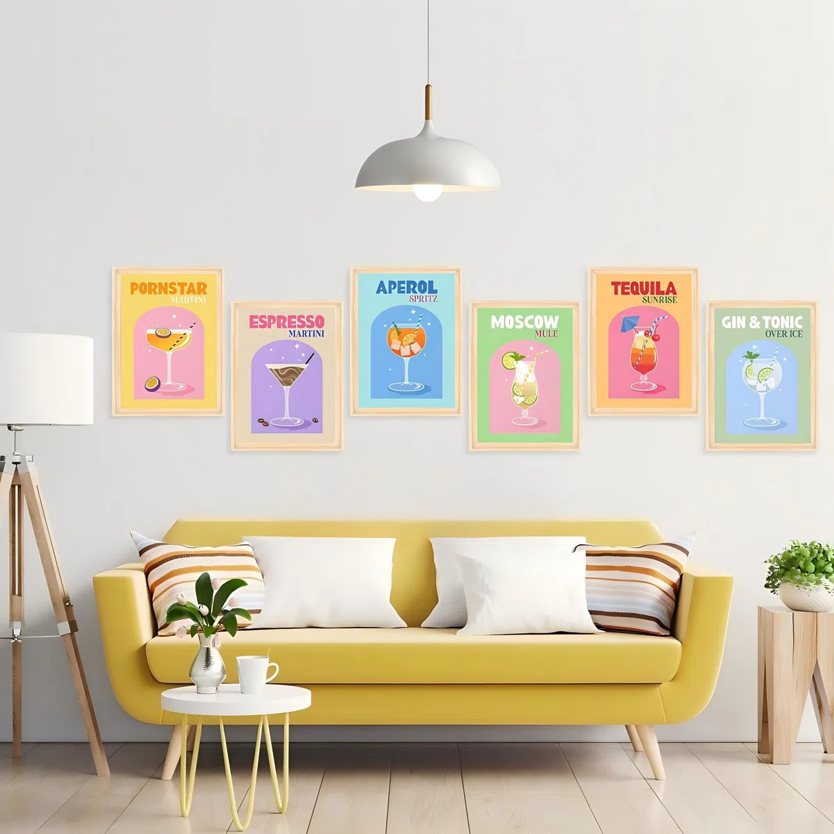 Bellatoi 6 Pcs Diamond Painting Cocktail, 5D Pintura de Diamante para Adultos y Niños, Cuadro Diamantes para Decoración de Dormitorio y Sala de Estar
