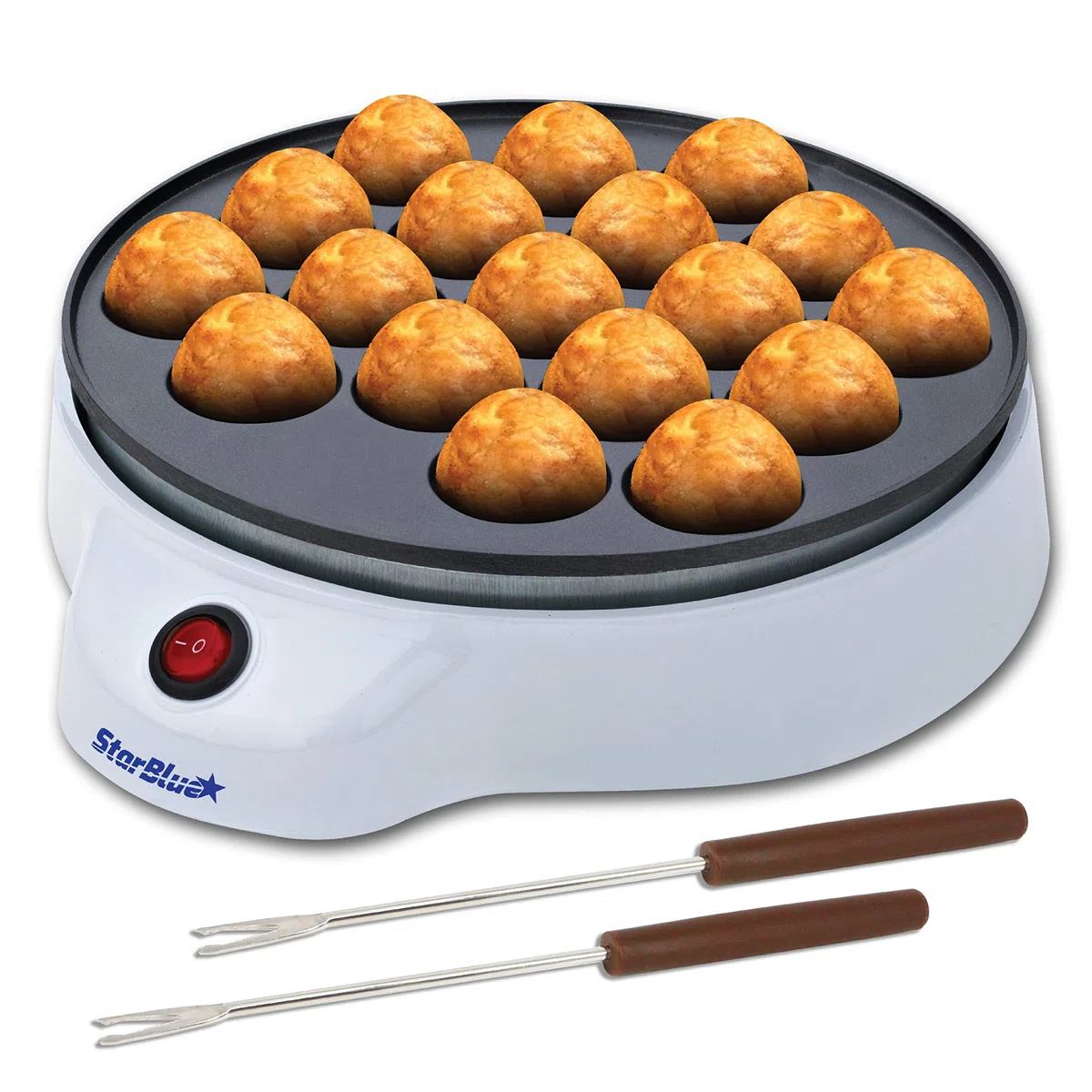 StarBlue Takoyaki Maker - Máquina eléctrica fácil y fácil de operar para hacer bolas de pulpo japonesas Takoyaki AC 120 V 50/60 Hz 650 W