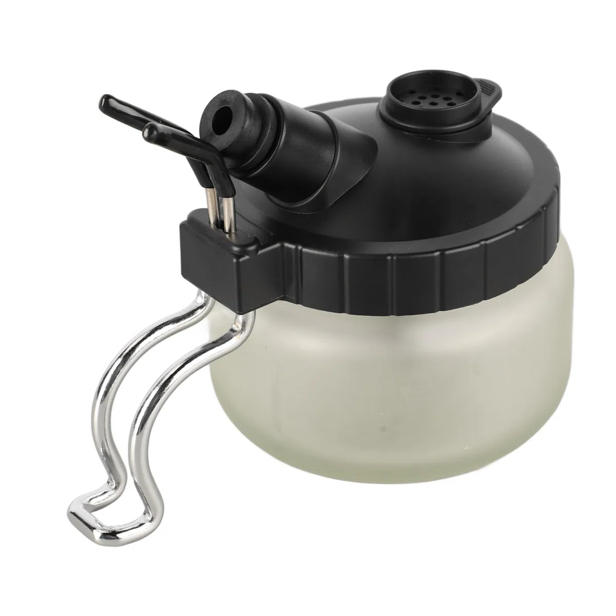Recipiente universal de vidrio para limpieza de aerógrafo con soporte para bolígrafo espray de uñas