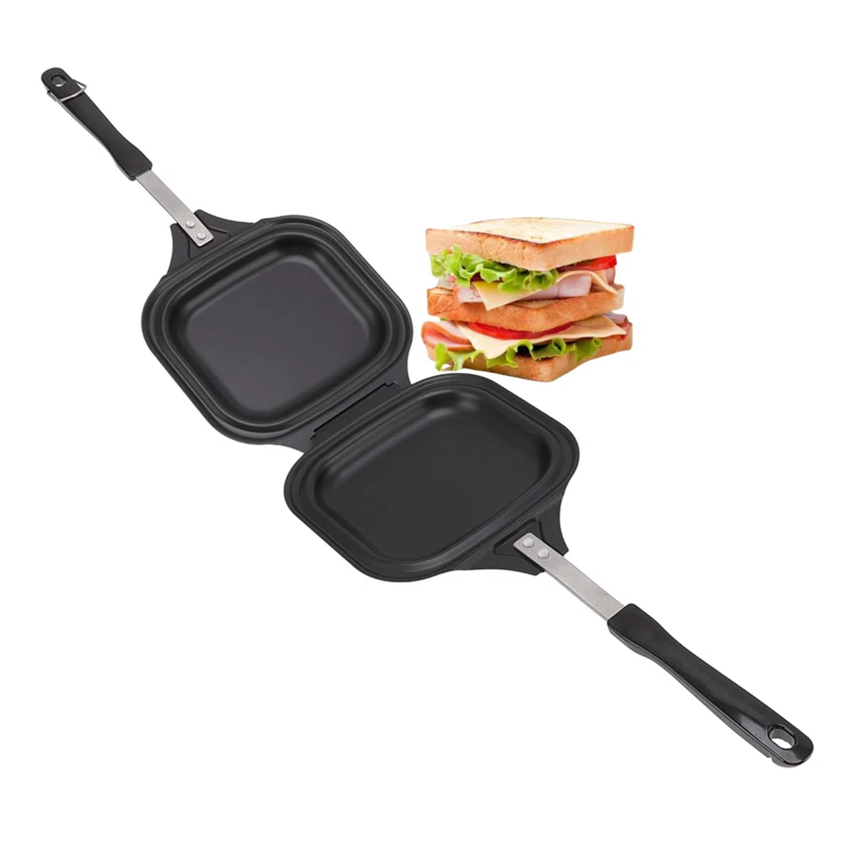 Sart n de doble cara sart n multifuncional tostadora de s ndwich m quina para desayunar bandeja para hornear antiadherente para huevos tortillas panqueques restaurantes