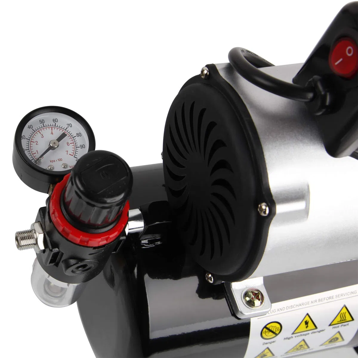 TIMBERTECH ABPST08K Compresor de Aerógrafo Completo Con Ventilador de Refrigeración Actualizado, Mini Compresor y Accesorios