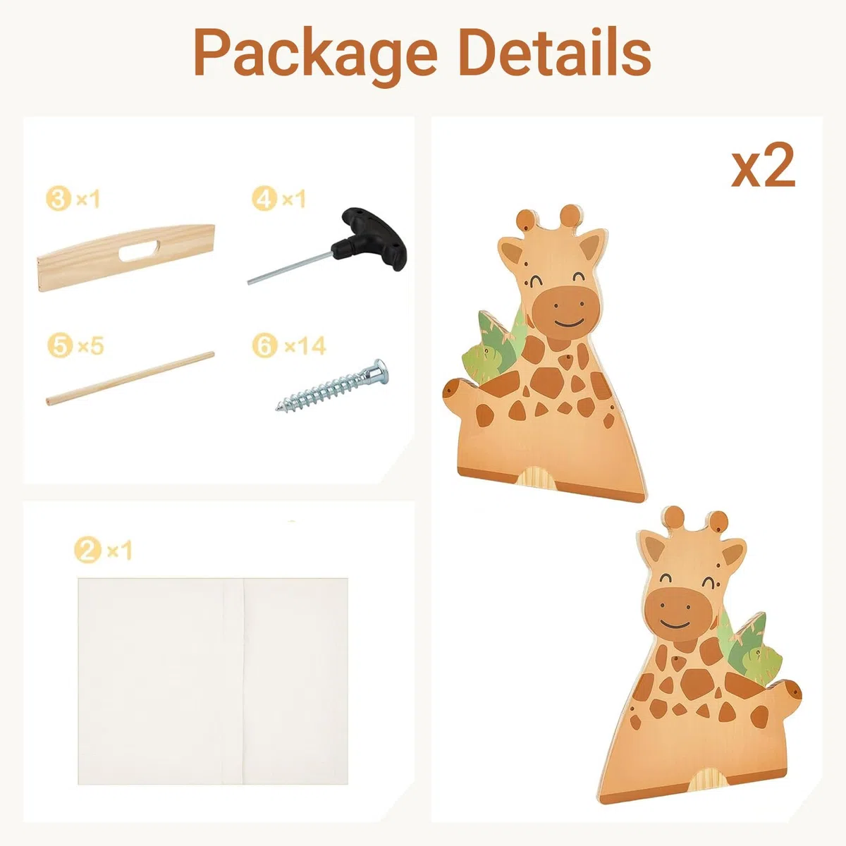 Estantería de madera para niños, estantería Montessori con bolsillos de lona resistentes, portátil con asa, estantería portátil para niños, organizador de libros para habitación infantil