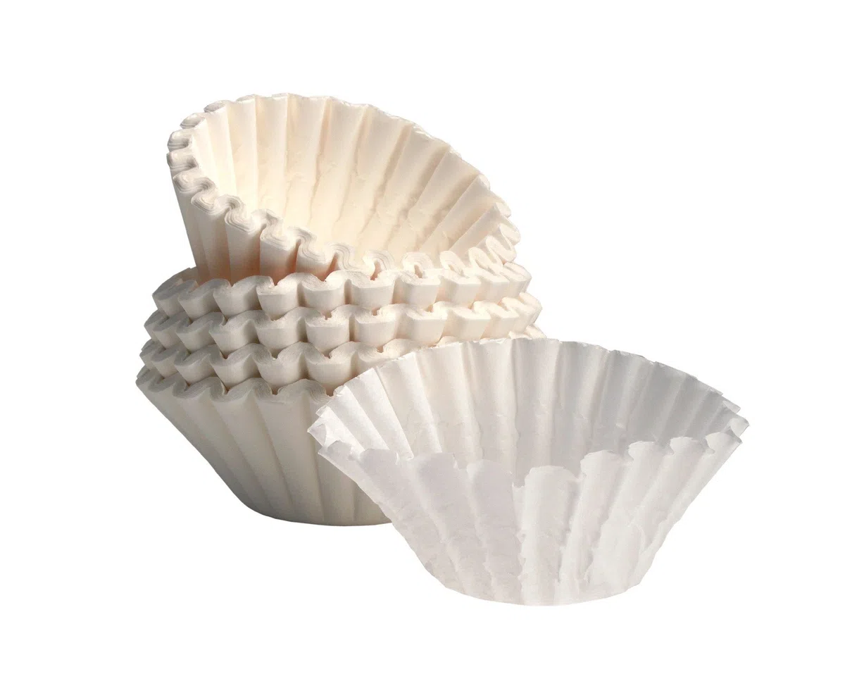 SARO Papel de filtro blanqueado para cestas, 1000 unidades, 245 mm Ø, para cafeteras
