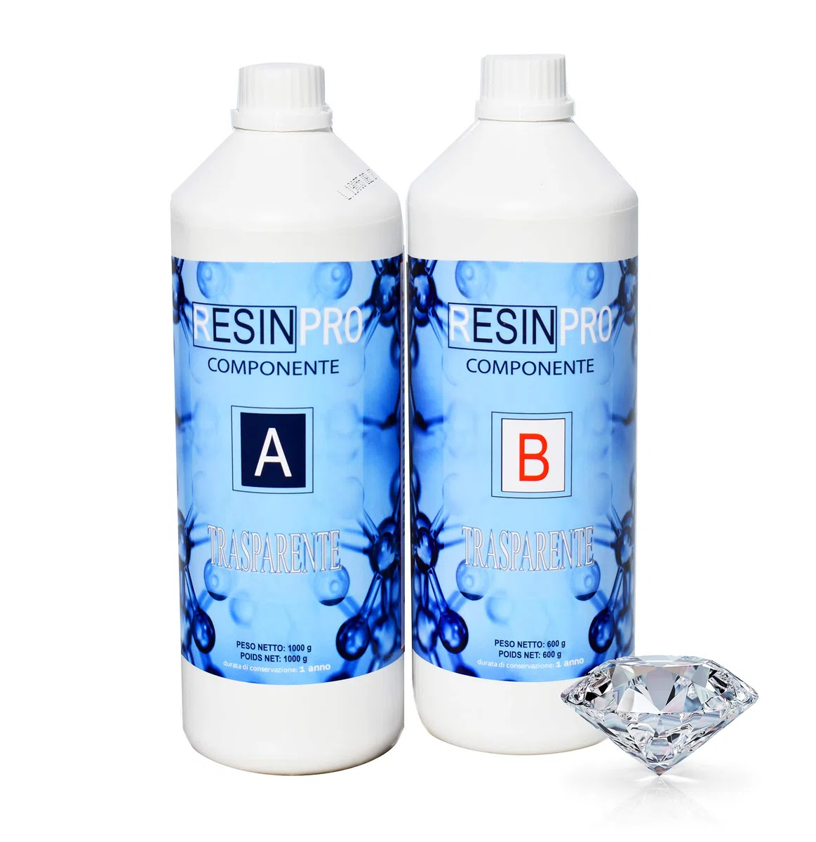 1.6 KG RESINA EPOXI TRASPARENTE para Bricolaje, Madera, Artesanía, Joyería, Suelos, Obras de arte, Modelado, Mesas creaciones artísticas, Revestimientos protectores