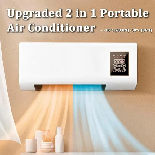 Mini aire acondicionado portátil de 12000 BTU, refrigeración ultra silenciosa para oficina en casa, control remoto, autoevaporación, eficiencia energética, comodidad climática de escritorio