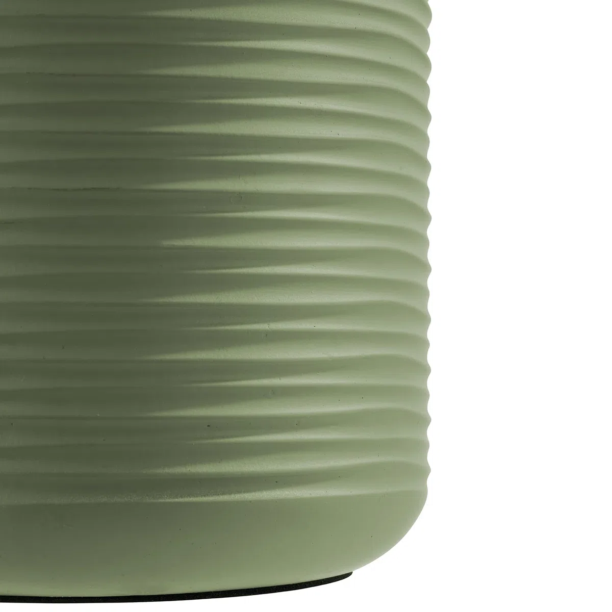 APS 36124 - Enfriador de botellas de hormigón estriado, con parte inferior suave para muebles, para botellas de 0,7-1,5 litros, diámetro de 13/10 cm, altura de 19,5 cm, color verde