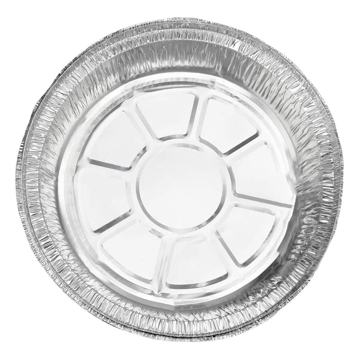 Paquete de 40 bandejas de papel de aluminio de 8 pulgadas con tapas de papel, bandejas redondas de papel de aluminio de 900 ml, recipientes redondos de papel de aluminio, bandejas de hornear