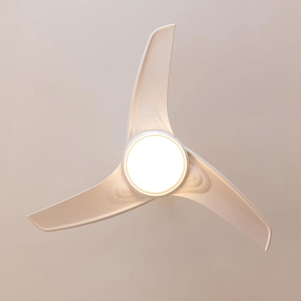 Cecotec Ventilador de Techo con Mando a Distancia, Temporizador y Luz LED EnergySilence Aero 460. 49 W, 106 cm de Diámetro, 3 Aspas, 3 Velocidades, Función Invierno, Diseño en blanco