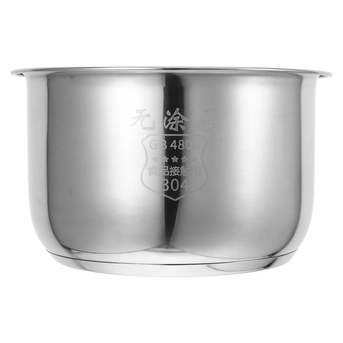 CLISPEED Olla arrocera interior de repuesto de acero inoxidable de 1,6 l de capacidad, fácil de limpiar, distribución eficiente del calor, accesorio de cocina plateado para olla arrocera eléctrica