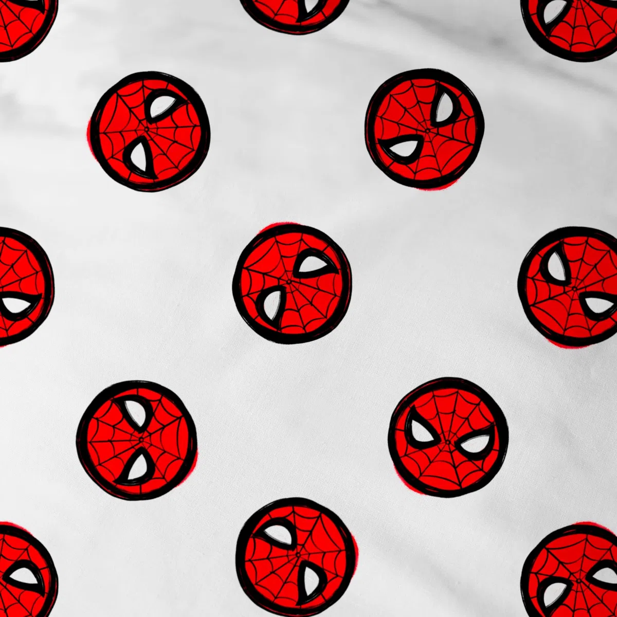 Spiderman Home - Sábana bajera con estampado de cama para 1 persona, 100% algodón, Oeko-TEX | Sábana bajera infantil, 90 x 190 cm, color blanco