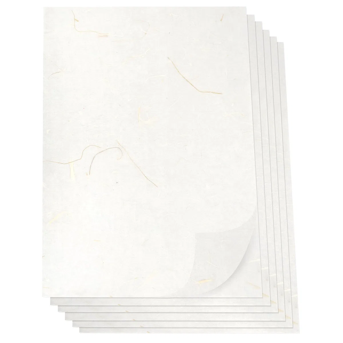 Papel de arroz A4, 50 hojas de fibras vegetales naturales de morera, papel washi imprimible texturizado para manualidades, escritura, pintura, papel de regalo, fabricación de tarjetas (marfil-paja)