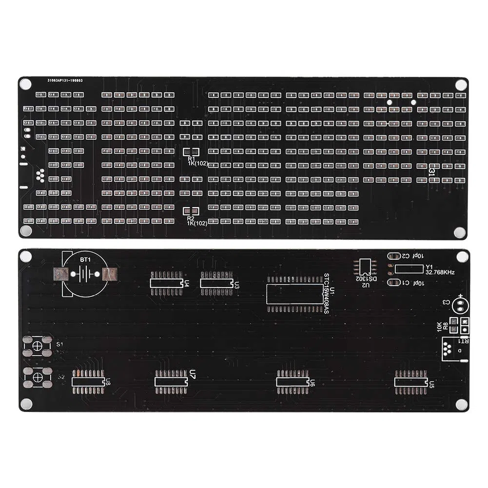 Garsent Kit LED Clock, 5V Digital Electronic DIY Clock Kit en Apariencia acrílica con indicador de Temperatura para Bricolaje.