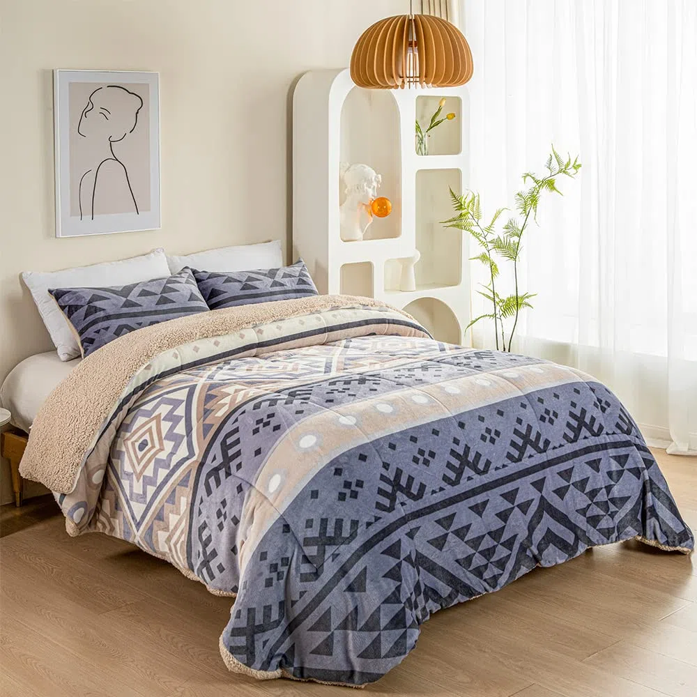 DECASATEXTIL®- Edredón nórdico Borreguito/Sherpa Borreguito de Alta Calidez - Tacto ultrasuave, cómodo, Ligero-Disponible en Varios Modelos. (Mel Gibson, Cama 150/160cm-250x260cm)