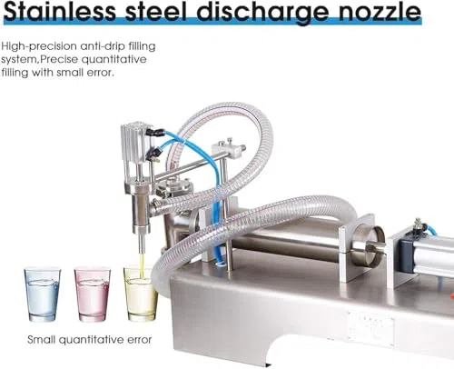 Máquina de llenado de líquidos neumática, llenadora semiautomática para bebidas, jugos y alcohol, capacidad de 250-2500 ml