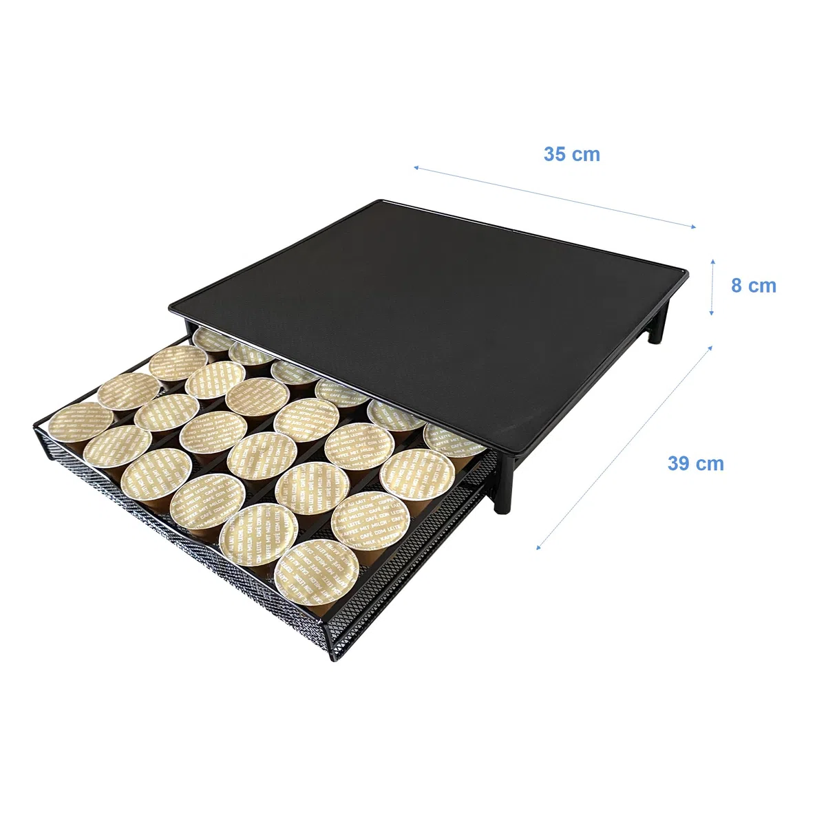 Soporte Organizador Cápsulas Dolce Gusto Nyana Home | Capacidad 36 Capsulas | Compatibilidad Dolce Gusto | Cubierta Metálica | Soporte Metálico | Bandeja Mallada