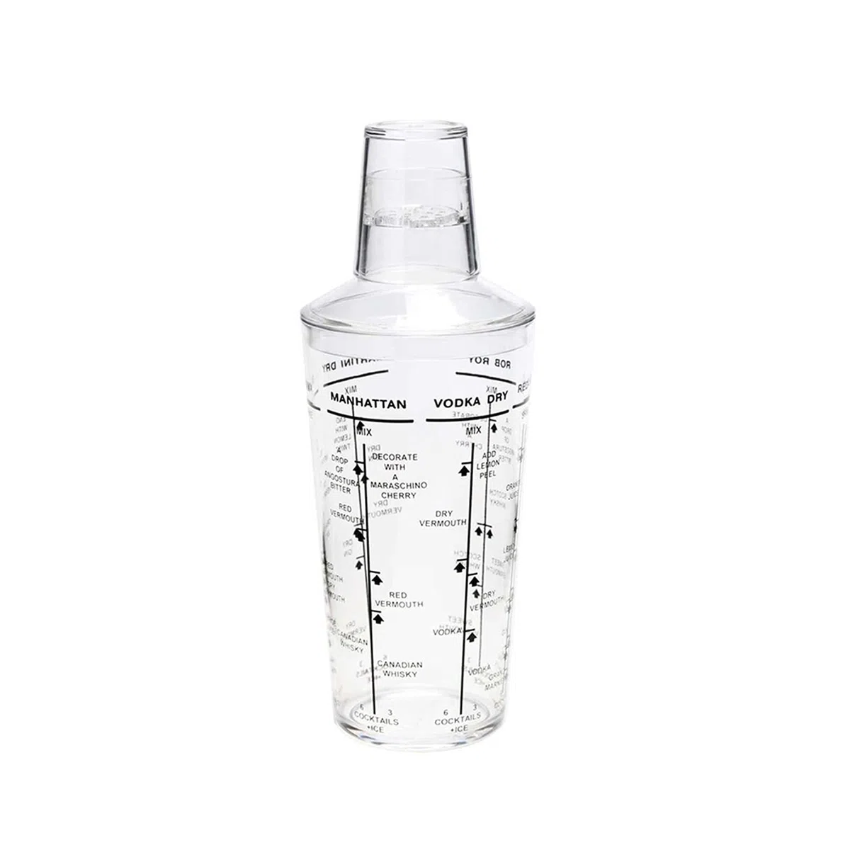 SePkus Coctelera Coctelera de 530 ml con Filtro Incorporado Coctelera de acrílico Transparente Coctelera de Bebidas Herramienta Profesional de Barman Accesorios para Fiestas Bartender