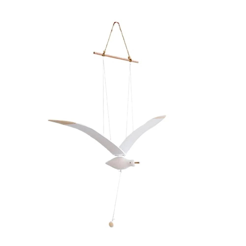 TsoLay Gaviotas AltíSimas Colgantes de ala MóVil, DecoracióN de Gaviota Voladora de Madera, Colgante de Techo, DecoracióN de Pared NáUtica úNica para el Hogar
